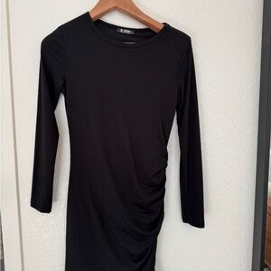 Black Long Sleeve Maternity Dress